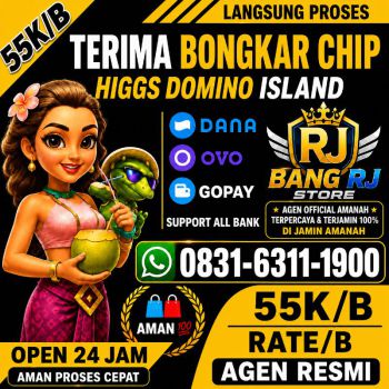 KHUSUS TERIMA BONGKAR CHIP DOMINO ISLAND HIGGS 🔥 BUKA 24JAM WA:0831-6311-1900