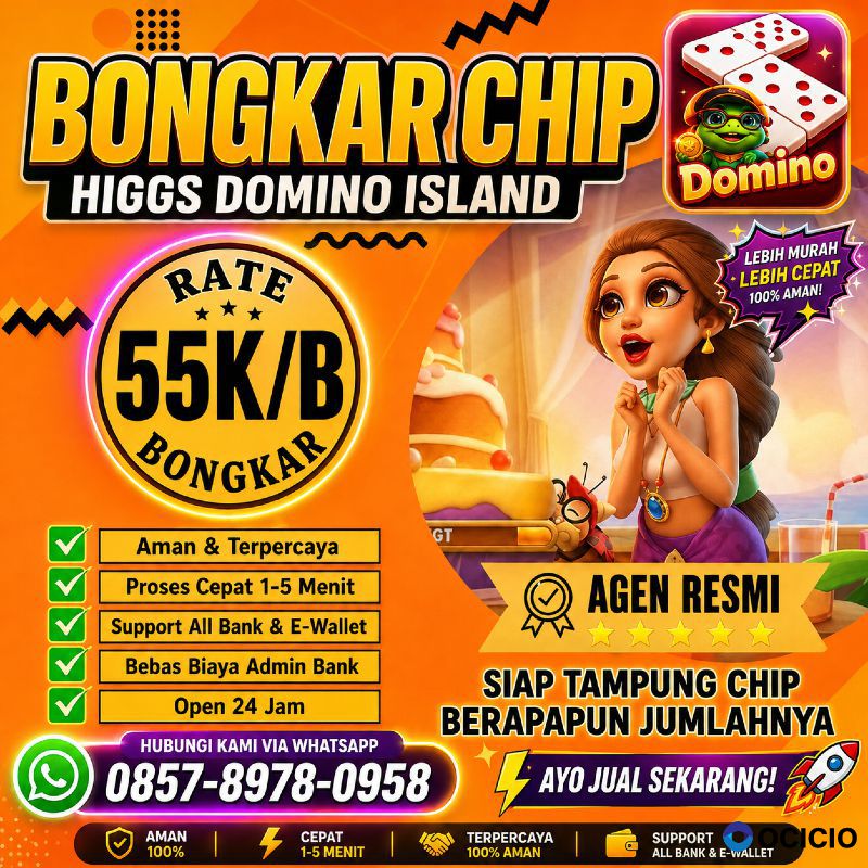AGEN TERIMA BONGKAR CHIP HDI HIGGS DOMINO ISLAND WA 0857-8978-0958