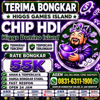 TERIMA BONGKAR CHIP HDI HIGGS DOMINO ISLAND JUAL BELI CHIP HDI WA 083163111900
