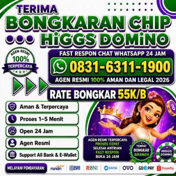 TERIMA BONGKAR CHIP HDI HIGGS DOMINO ISLAND JUAL BELI CHIP HDI WA 083163111900