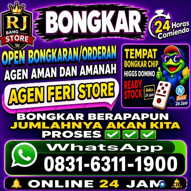 KHUSUS TERIMA BONGKAR CHIP DOMINO ISLAND HIGGS 🔥 BUKA 24JAM WA:0831-6311-1900