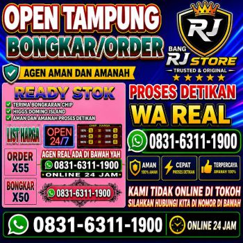 KHUSUS TERIMA BONGKAR CHIP DOMINO ISLAND HIGGS 🔥 BUKA 24JAM WA:0831-6311-1900