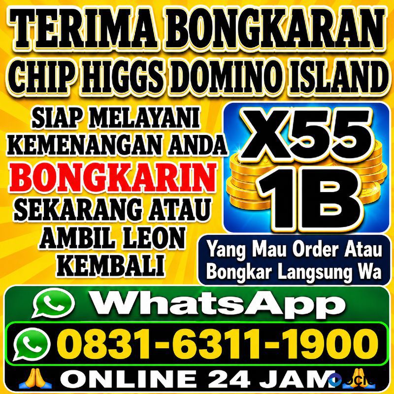 TERIMA BONGKAR CHIP HDI HIGGS DOMINO ISLAND JUAL BELI CHIP HDI WA 083163111900