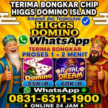TERIMA BONGKAR CHIP HDI HIGGS DOMINO ISLAND DAN ROYAL DREAM WA 0831-6311-1900