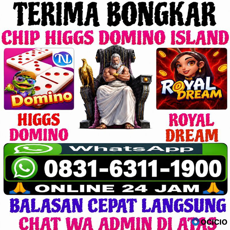 KHUSUS TERIMA BONGKAR CHIP DOMINO ISLAND HIGGS 🔥 BUKA 24JAM WA:0831-6311-1900