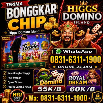 Terima Bongkaran Chip Higgs domino Island Amanah dan Terpercaya Wa 083163111900
