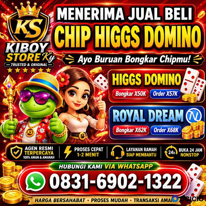 KHUSUS TERIMA BONGKAR CHIP DOMINO ISLAND HIGGS 🔥 BUKA 24JAM WA:0831-6902-1322.