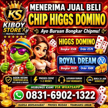 KHUSUS TERIMA BONGKAR CHIP DOMINO ISLAND HIGGS 🔥 BUKA 24JAM WA:0831-6902-1322.