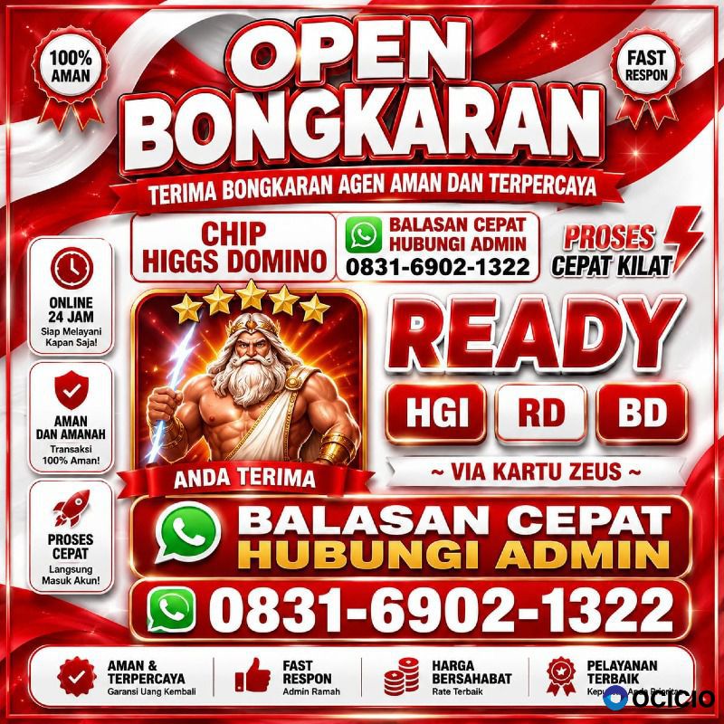 KHUSUS TERIMA BONGKAR CHIP DOMINO ISLAND HIGGS 🔥 BUKA 24JAM WA:0831-6902-1322