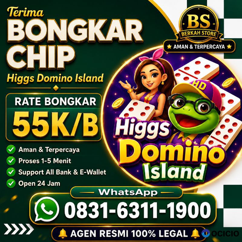 Terima Bongkaran Chip Higgs domino Island Amanah dan Terpercaya Wa 083163111900