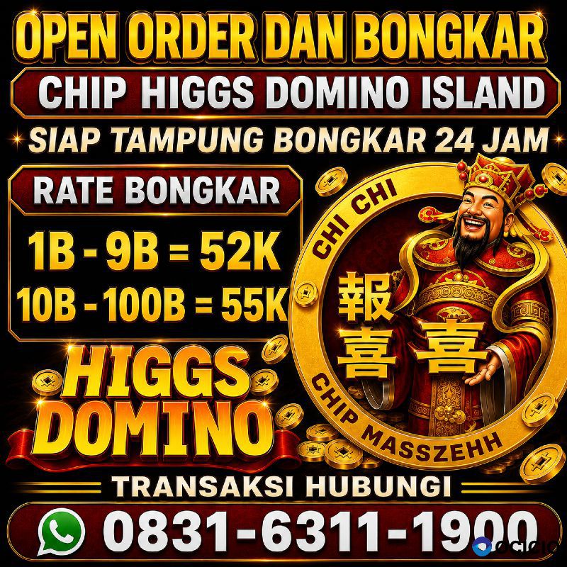TERIMA BONGKAR CHIP HDI HIGGS DOMINO ISLAND JUAL BELI CHIP HDI WA 083163111900