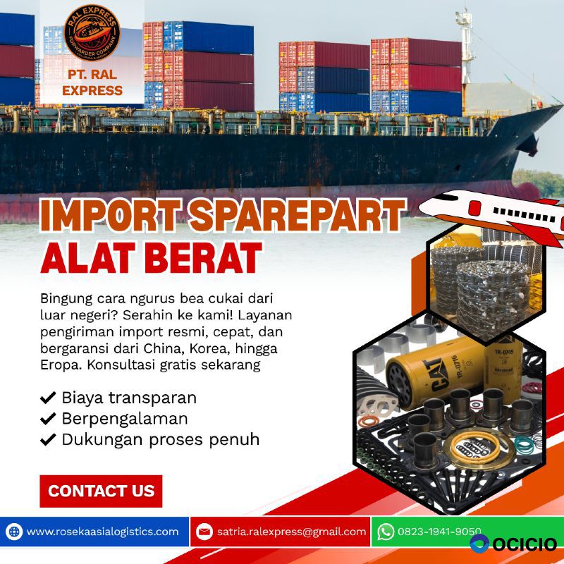 Jasa Import Sparepart Alat Berat Door To Door