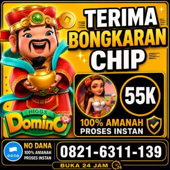 TERIMA BONGKAR CHIP DOMINO HIGGS ISLAND GAMES HDI|HGI WA: 0821-6311-139