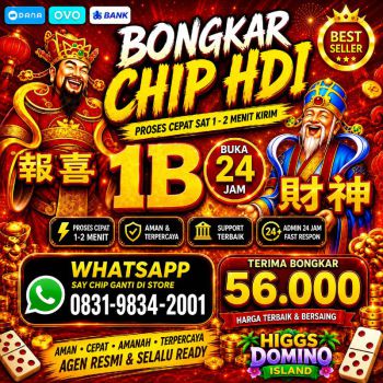 KHUSUS TERIMA BONGKAR CHIP DOMINO ISLAND HIGGS 🔥 BUKA 24JAM WA:0831-9834-2001