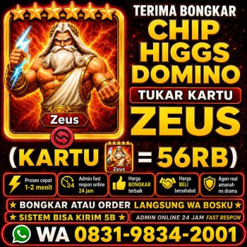 KHUSUS TERIMA BONGKAR CHIP DOMINO ISLAND HIGGS 🔥 BUKA 24JAM WA:0831-9834-2001
