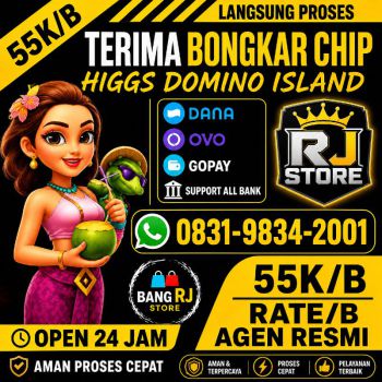 KHUSUS TERIMA BONGKAR CHIP DOMINO ISLAND HIGGS 🔥 BUKA 24JAM WA:0831-9834-2001