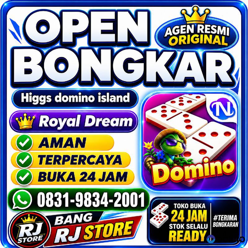 KHUSUS TERIMA BONGKAR CHIP DOMINO ISLAND HIGGS 🔥 BUKA 24JAM WA:0831-9834-2001