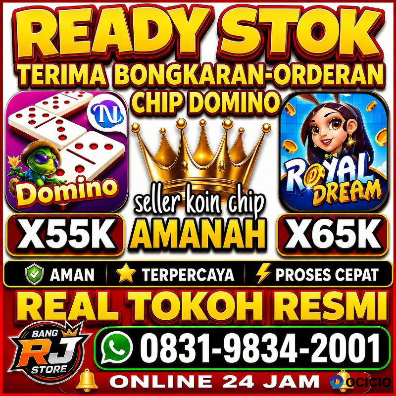 KHUSUS TERIMA BONGKAR CHIP DOMINO ISLAND HIGGS 🔥 BUKA 24JAM WA:0831-9834-2001
