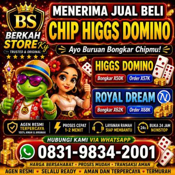 TERIMA BONGKAR CHIP HDI HIGGS DOMINO ISLAND DAN ROYAL DREAM WA 0831-9834-2001