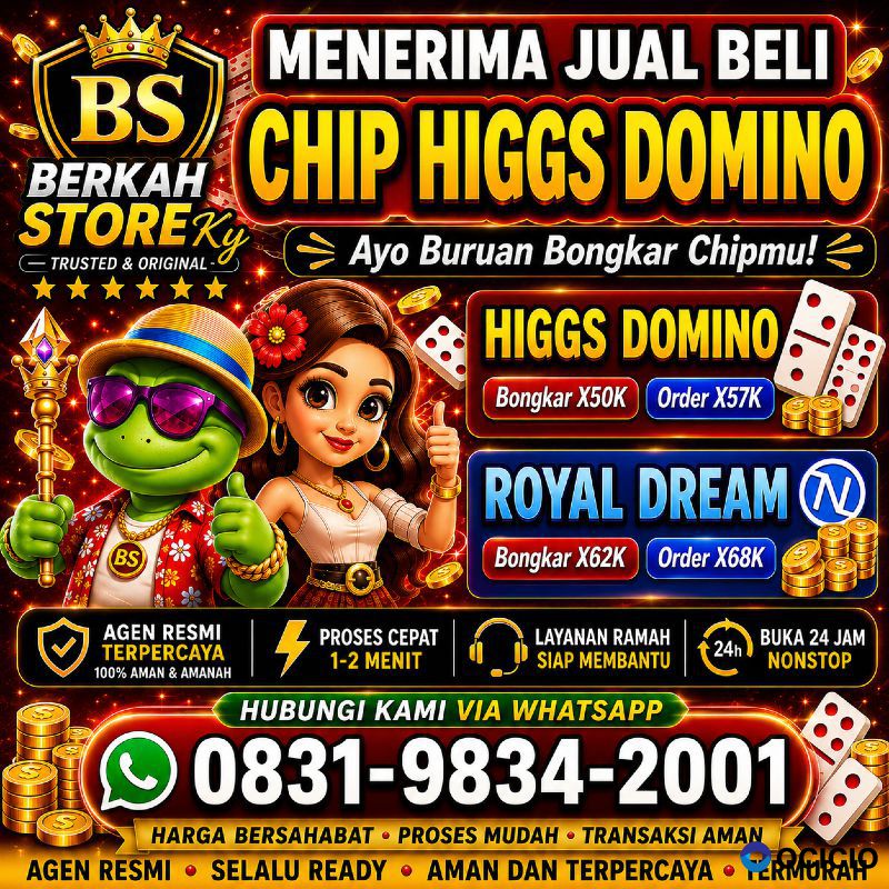 TERIMA BONGKAR CHIP HDI HIGGS DOMINO ISLAND DAN ROYAL DREAM WA 0831-9834-2001