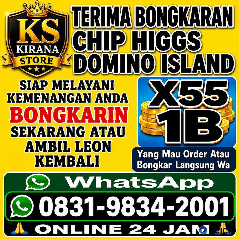 TERIMA BONGKAR CHIP HDI HIGGS DOMINO ISLAND JUAL BELI CHIP HDI WA 083198342001