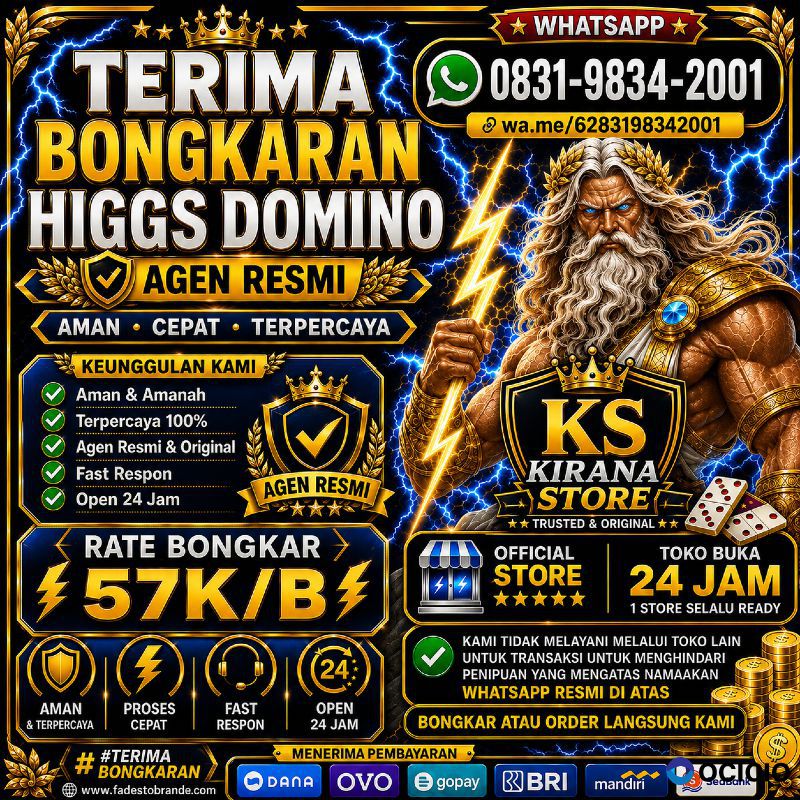Terima Bongkaran Chip Higgs domino Island Amanah dan terpercaya Wa 083198342001