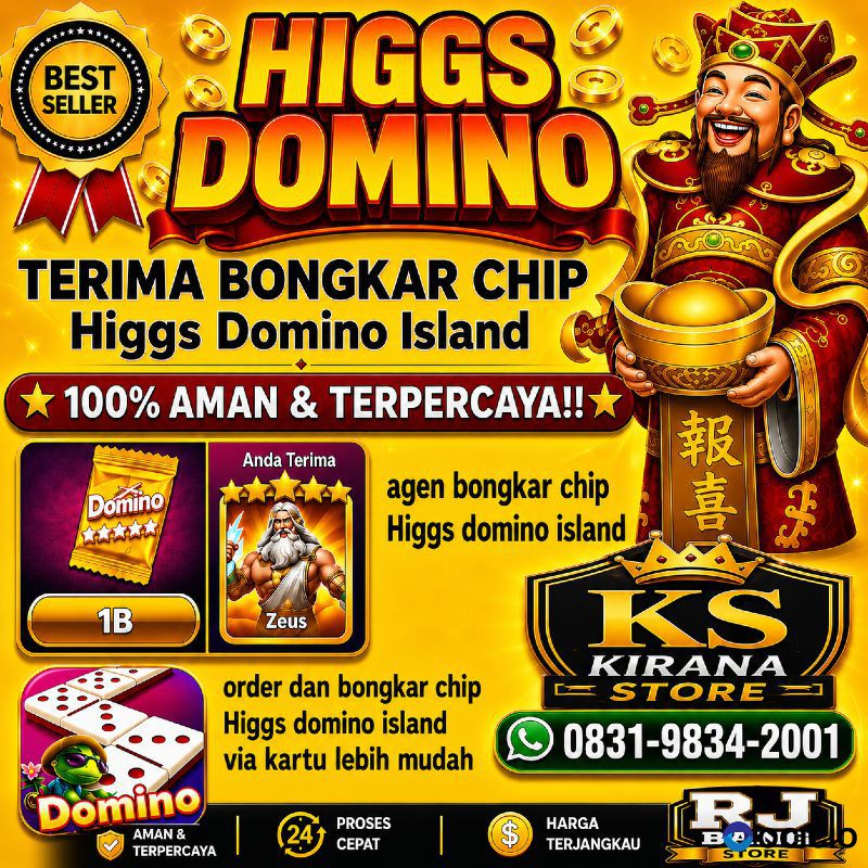 KHUSUS TERIMA BONGKAR CHIP DOMINO ISLAND HIGGS 🔥 BUKA 24JAM WA:0831-9834-2001