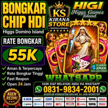 TERIMA BONGKAR CHIP HDI HIGGS DOMINO ISLAND JUAL BELI CHIP HDI WA 083198342001