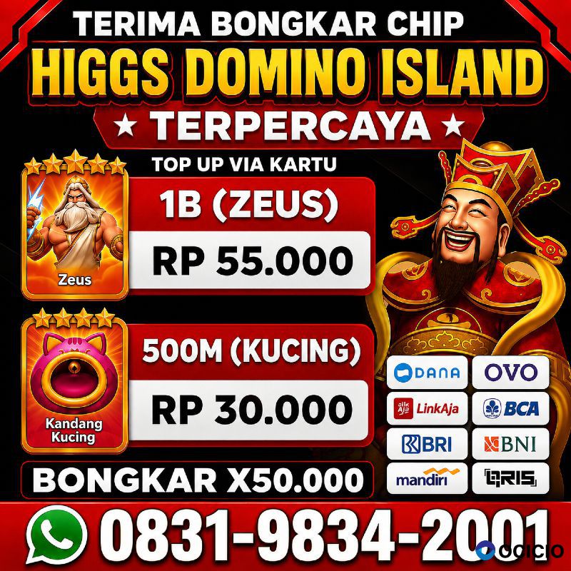 TERIMA BONGKAR CHIP HDI HIGGS DOMINO ISLAND JUAL BELI CHIP HDI WA 083198342001