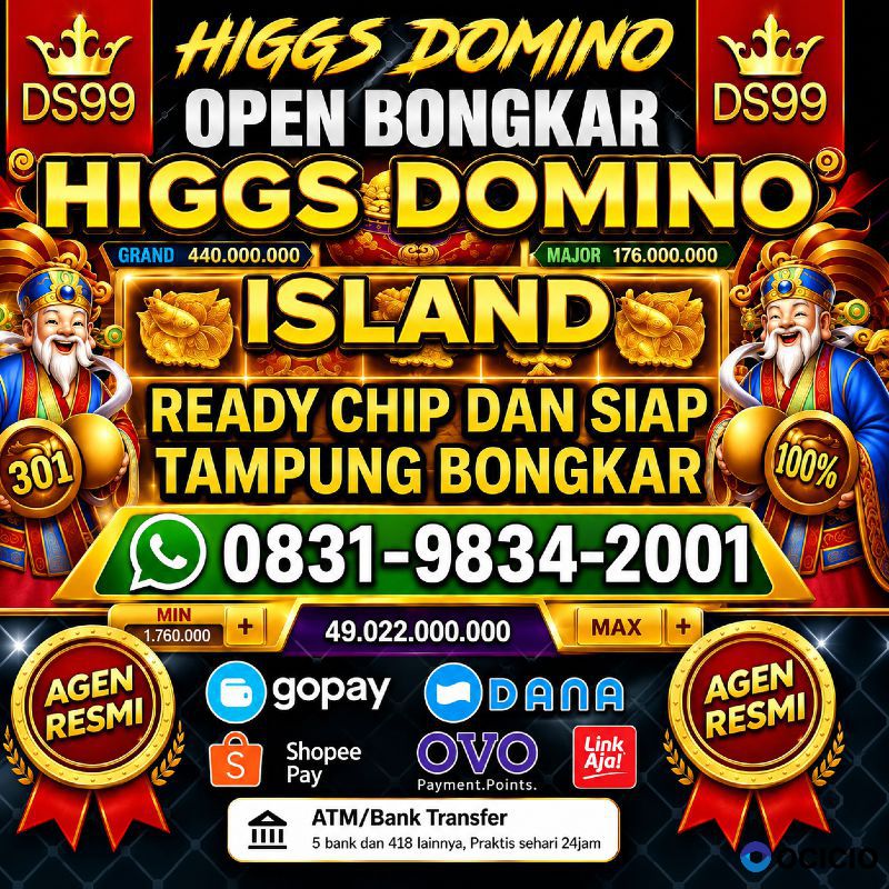 TERIMA BONGKAR CHIP HDI HIGGS DOMINO ISLAND JUAL BELI CHIP HDI WA 083198342001