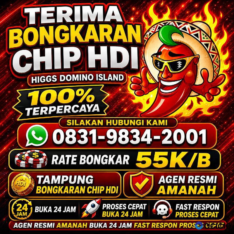 Terima Bongkaran Chip Higgs domino Island Amanah dan terpercaya Wa 083198342001