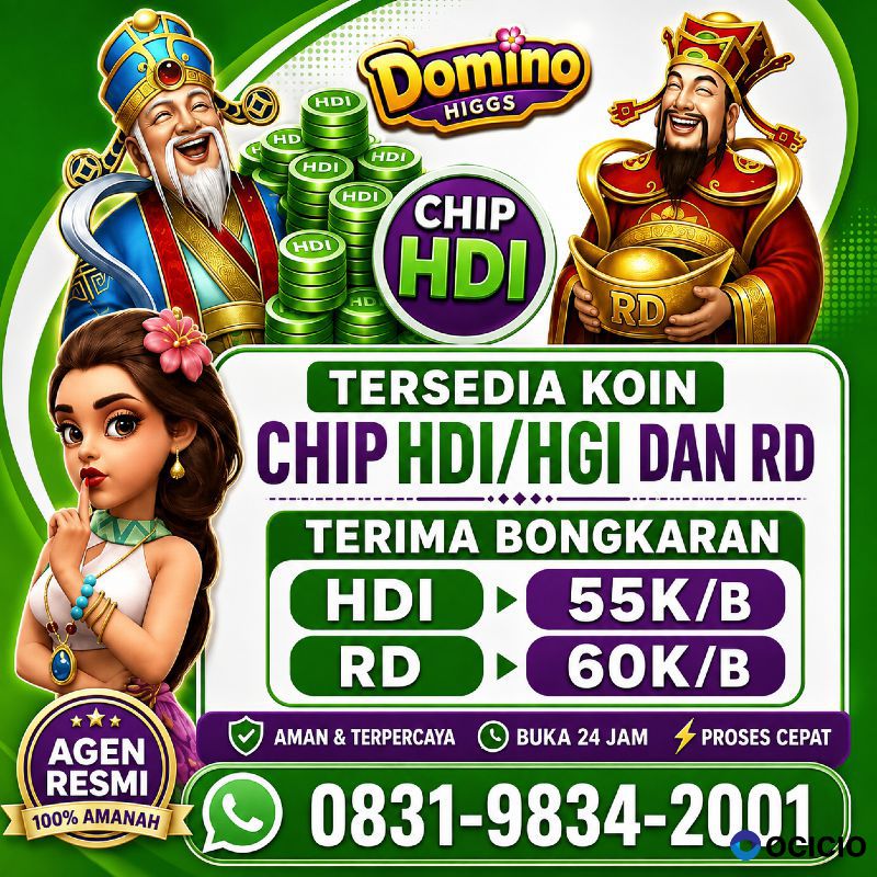 TERIMA BONGKAR CHIP HDI HIGGS DOMINO ISLAND JUAL BELI CHIP HDI WA 083198342001