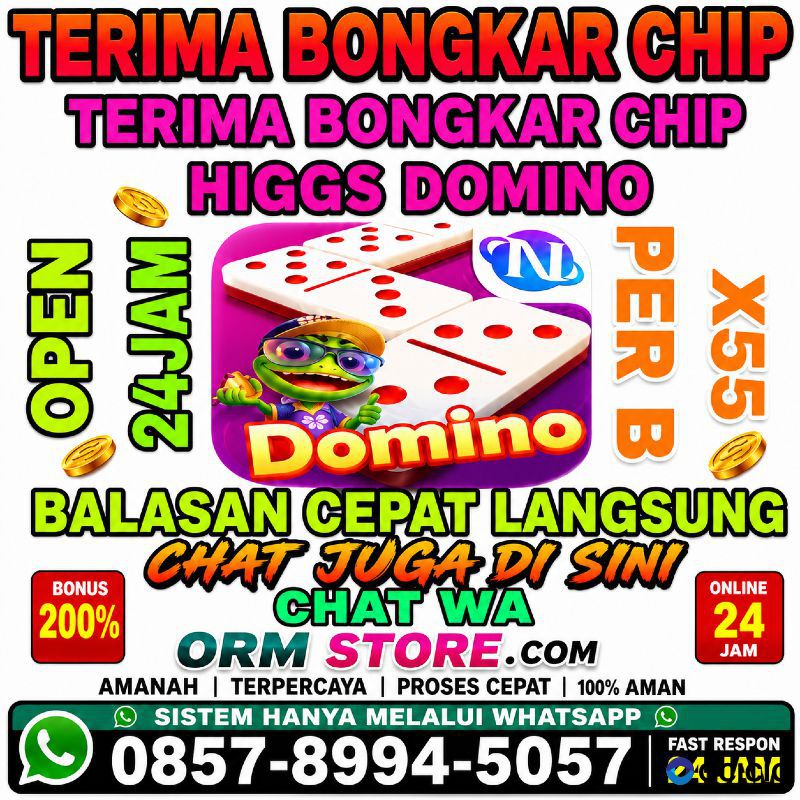 Terima bongkar chip Higgs domino island aman dan terpercaya