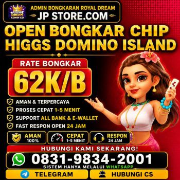 KHUSUS TERIMA BONGKAR CHIP DOMINO ISLAND HIGGS 🔥 BUKA 24JAM WA:0831-9834-2001