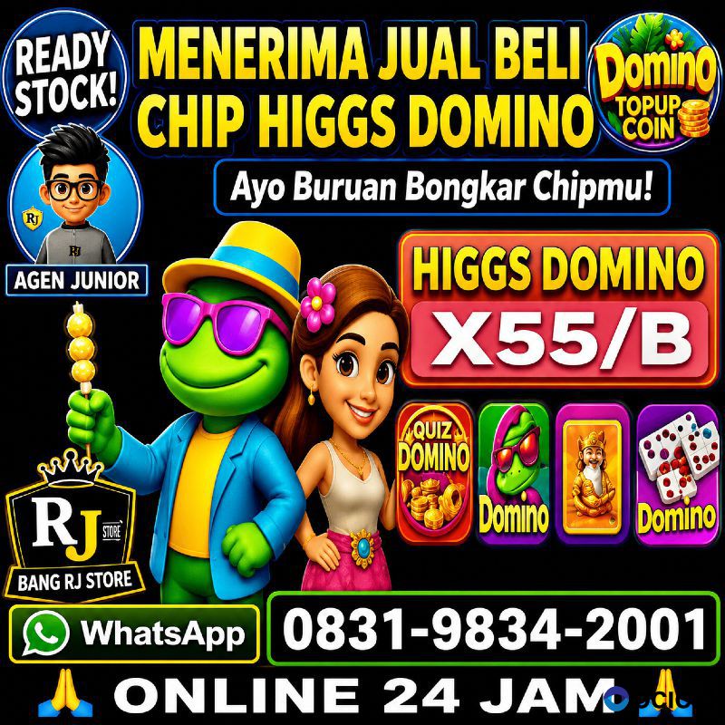 KHUSUS TERIMA BONGKAR CHIP DOMINO ISLAND HIGGS 🔥 BUKA 24JAM WA:0831-9834-2001