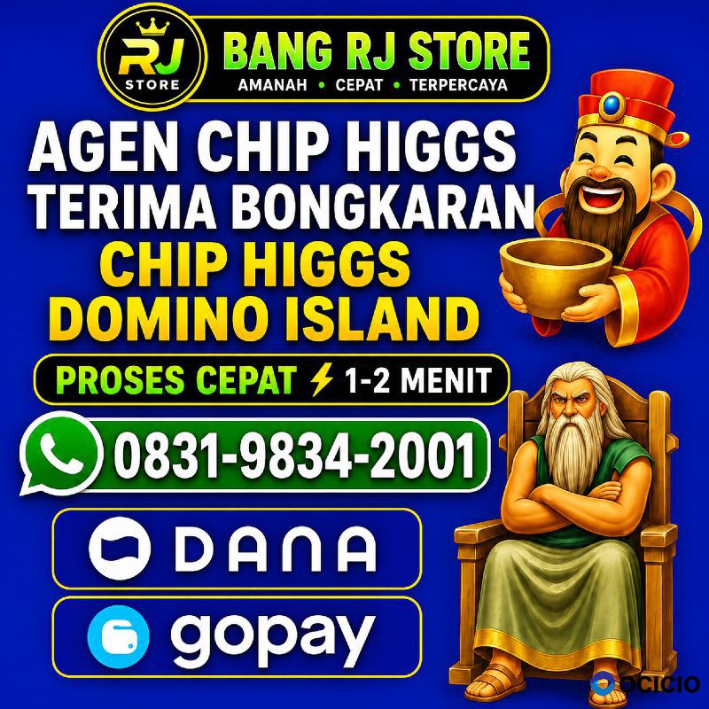 KHUSUS TERIMA BONGKAR CHIP DOMINO ISLAND HIGGS 🔥 BUKA 24JAM WA:0831-9834-2001
