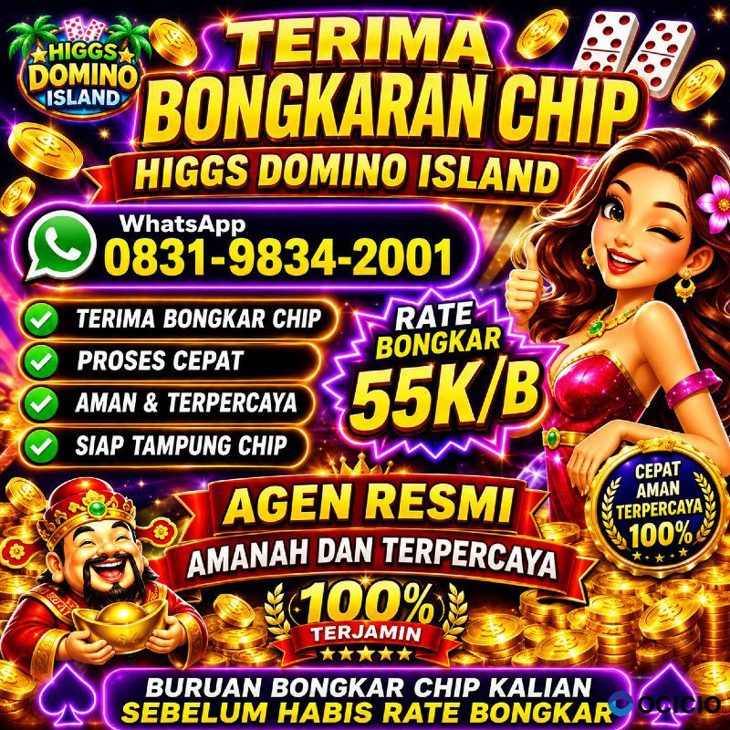TERIMA BONGKAR CHIP HDI HIGGS DOMINO ISLAND JUAL BELI CHIP HDI WA 083198342001