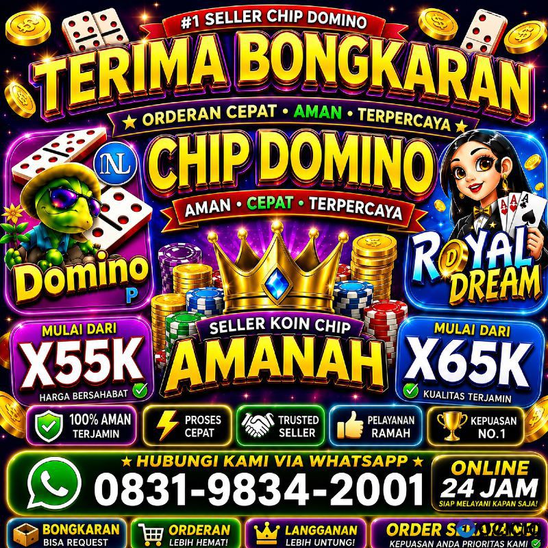 TERIMA BONGKAR CHIP HDI HIGGS DOMINO ISLAND DAN ROYAL DREAM WA 0831-9834-2001