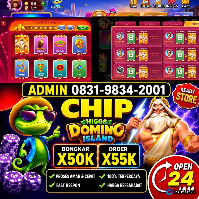 TERIMA BONGKAR CHIP HDI HIGGS DOMINO ISLAND JUAL BELI CHIP HDI WA 083198342001