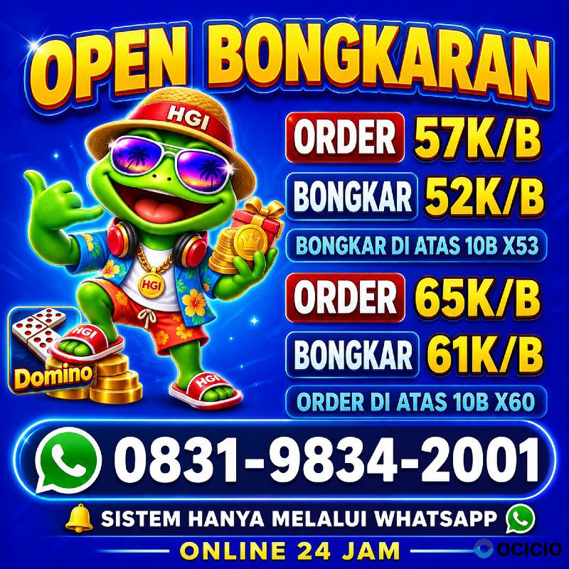 KHUSUS TERIMA BONGKAR CHIP DOMINO ISLAND HIGGS 🔥 BUKA 24JAM WA:0831-9834-2001