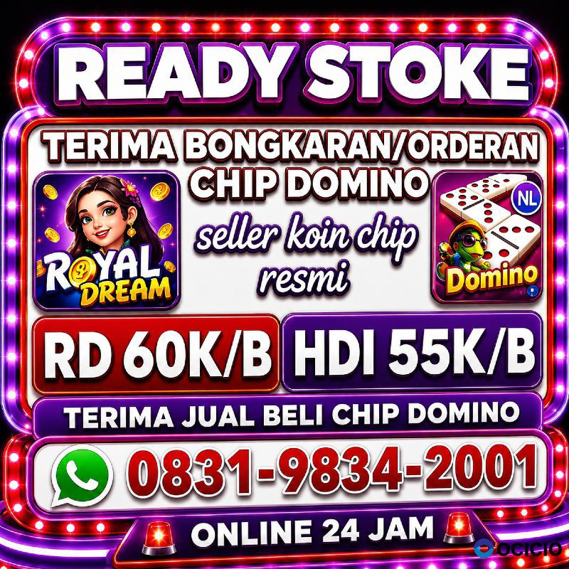 TERIMA BONGKAR CHIP HDI HIGGS DOMINO ISLAND DAN ROYAL DREAM WA 0831-9834-2001