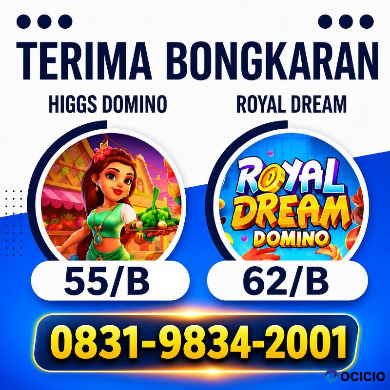TERIMA BONGKAR CHIP HDI HIGGS DOMINO ISLAND DAN ROYAL DREAM WA 0831-9834-2001