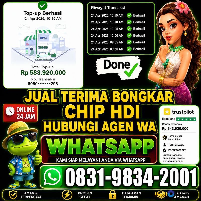 TERIMA BONGKAR CHIP HDI HIGGS DOMINO ISLAND JUAL BELI CHIP HDI WA 083198342001