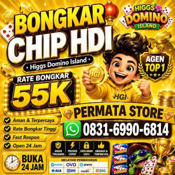[[PERMATA SHOP HGI]] AGEN TERIMA BONGKAR CHIP DOMINO ISLAND HIGGS  BUKA 24JAM