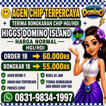 TERIMA BONGKAR CHIP HDI HIGGS DOMINO ISLAND JUAL BELI CHIP HDI WA 083198341997