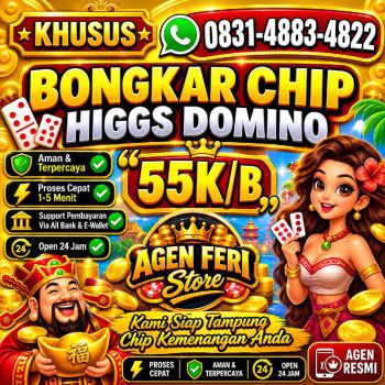 KHUSUS TERIMA BONGKAR CHIP DOMINO ISLAND HIGGS 🔥 BUKA 24JAM WA:0831-4883-4822