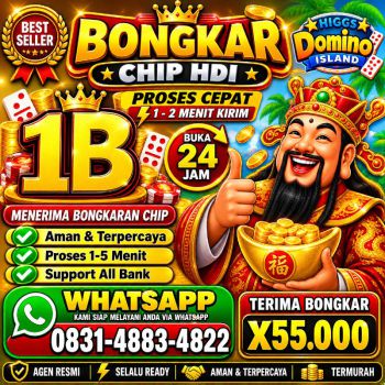 KHUSUS TERIMA BONGKAR CHIP DOMINO ISLAND HIGGS 🔥 BUKA 24JAM WA:0831-4883-4822
