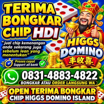 TERIMA BONGKAR CHIP HDI HIGGS DOMINO ISLAND JUAL BELI CHIP HDI WA 083148834822