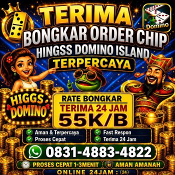 Terima Bongkaran Chip Higgs domino Island Amanah dan terpercaya Wa 083148834822