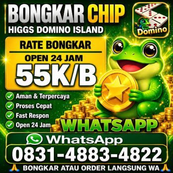 TERIMA BONGKAR CHIP HDI HIGGS DOMINO ISLAND DAN ROYAL DREAM WA 0831-4883-4822